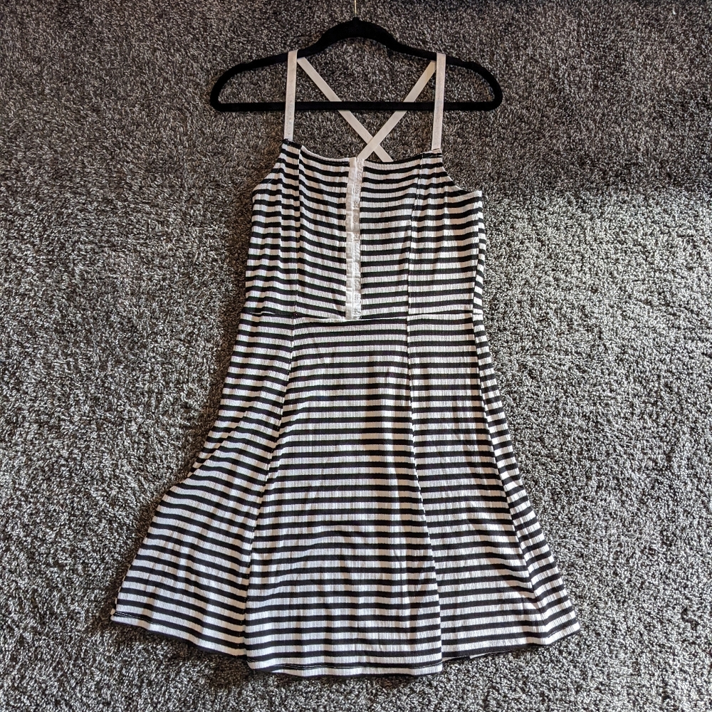 American Rag Black and White Strappy Sundress Large (3 for $20)
